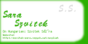 sara szvitek business card